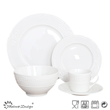 20PCS Porzellan Dinner Set für Restaurant mit geprägtem Design